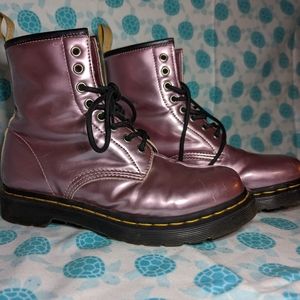 Metallic pink Dr. Marten's